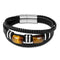 Tiger’s Eye Gemstone & Leather Braided Bracelet